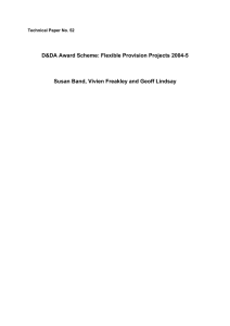 D&amp;DA Award Scheme: Flexible Provision Projects 2004-5