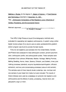 AN ABSTRACT OF THE THESIS OF