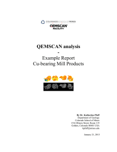 QEMSCAN analysis - Example Report Cu-bearing Mill Products