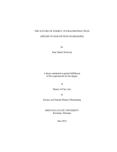 THE NATURE OF ENERGY: PLURALISM PRACTICES APPLIED TO NON-FICTION FILMMAKING by