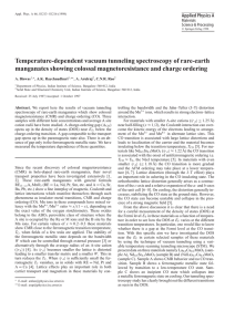 Temperature-dependent vacuum tunneling spectroscopy of rare-earth