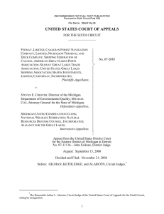 UNITED STATES COURT OF APPEALS FOR THE SIXTH CIRCUIT _________________ F