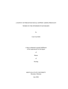 A SURVEY OF PERCEIVED SOCIAL SUPPORT AMONG PREGNANT by