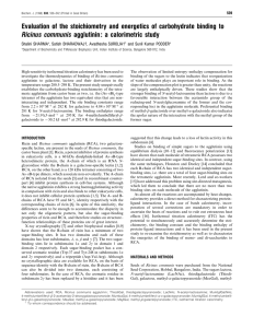 Evaluation of the stoichiometry and energetics of carbohydrate binding to