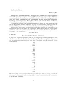 Mathematical Vistas Minhyong Kim