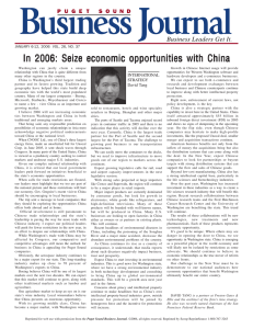 In 2006: Seize economic opportunities with China