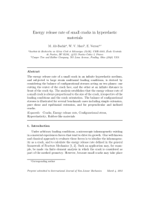 Energy release rate of small cracks in hyperelastic materials M. A¨ıt-Bachir