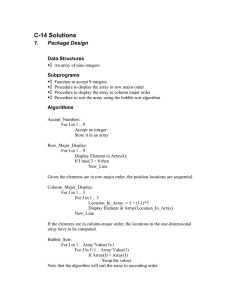 C-14 Solutions 1. Package Design Data Structures