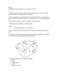 CP5_6 The problems in this problem set cover lectures C5 and... 1. a. What are doubly linked lists? What is the record...