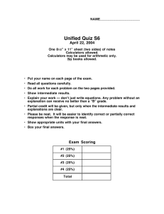 Unified Quiz S6 April 22, 2004