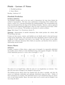 Fluids – Lecture 17 Notes Flowﬁeld Prediction