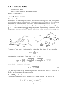 F18  –  Lecture  Notes Prandtl-Meyer  Waves