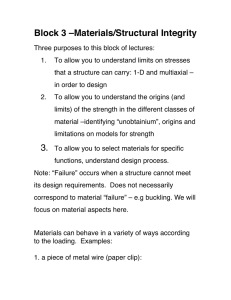 Block 3 –Materials/Structural Integrity