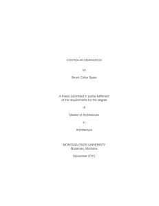 by Brock Colter Spain A thesis submitted in partial fulfi llment