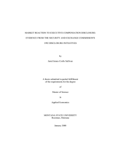 MARKET REACTION TO EXECUTIVE COMPENSATION DISCLOSURE:
