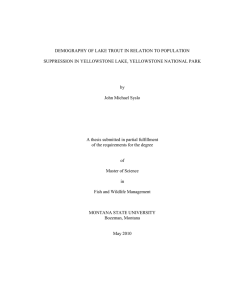 DEMOGRAPHY OF LAKE TROUT IN RELATION TO POPULATION