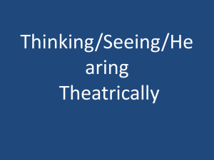 Thinking/Seeing/He aring Theatrically
