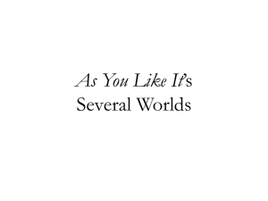 As You Like It Several Worlds