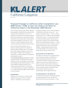 California Litigation