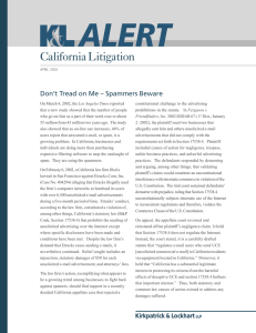 California Litigation Don’t Tread on Me – Spammers Beware