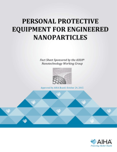 PERSONAL PROTECTIVE EQUIPMENT FOR ENGINEERED NANOPARTICLES