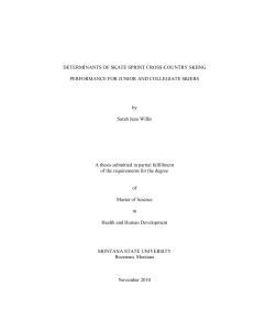 DETERMINANTS OF SKATE SPRINT CROSS-COUNTRY SKIING by