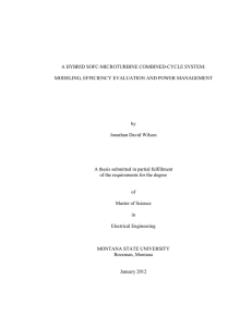 A HYBRID SOFC-MICROTURBINE COMBINED-CYCLE SYSTEM: MODELING, EFFICIENCY EVALUATION AND POWER MANAGEMENT