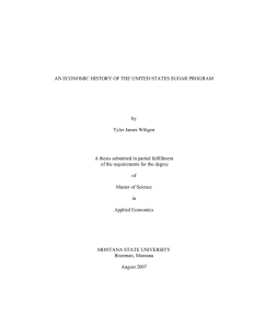 AN ECONOMIC HISTORY OF THE UNITED STATES SUGAR PROGRAM by