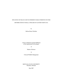 INFLUENCE OF REACH AND WATERSHED CHARACTERISTICS ON FISH