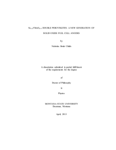 Sr VMoO DOUBLE PEROVSKITES:  A NEW GENERATION  OF