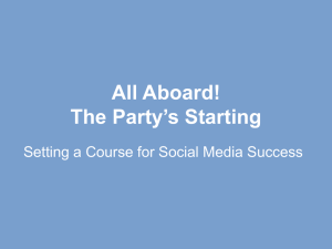 All Aboard! The Party’s Starting Setting a Course for Social Media Success