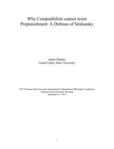 Why Compatibilists cannot resist Prepunishment: A Defense of Smilansky  Adam Shatsky
