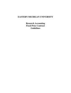 EASTERN MICHIGAN UNIVERSITY  Research Accounting Fixed Price Contract