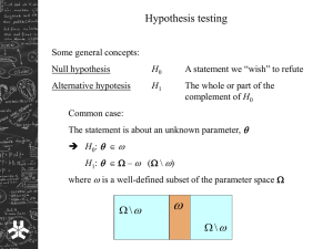 Hypothesis testing