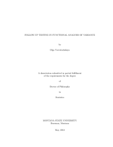 FOLLOW-UP TESTING IN FUNCTIONAL ANALYSIS OF VARIANCE by Olga Vsevolozhskaya