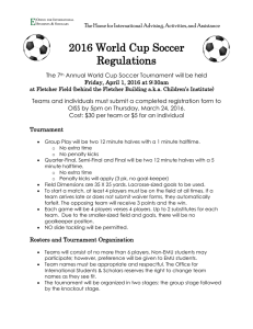 2016 World Cup Soccer Regulations