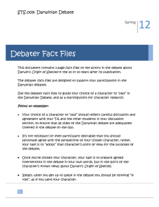 08 12 Debater Fact Files STS.009: Darwinian Debate