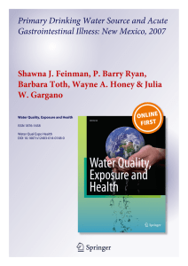 1 23 Primary Drinking Water Source and Acute Shawna J. Feinman, P. Barry Ryan,