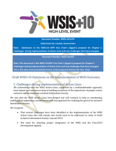 Document Number: WSIS+10/4/55 Submission by: Canada, Government