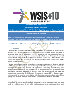 Document Number: WSIS+10/4/58 Submission by: Sweden, Government