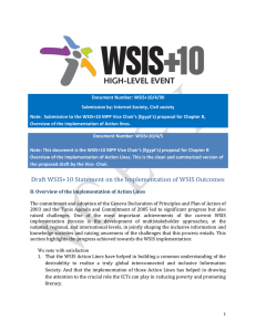 Document Number: WSIS+10/4/90 Submission by: Internet Society, Civil society