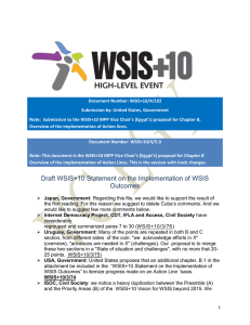 Document Number: WSIS+10/4/102 Submission by: United States, Government
