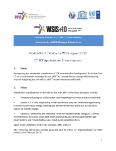 Draft WSIS+10 Vision for WSIS Beyond 2015 С7. ICT Applications: E-Environment
