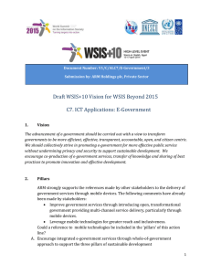 Draft WSIS+10 Vision for WSIS Beyond 2015 С7. ICT Applications: E-Government