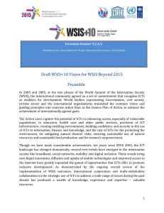 Draft WSIS+10 Vision for WSIS Beyond 2015 Preamble