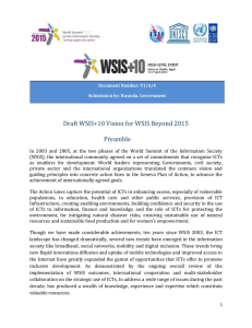 Draft WSIS+10 Vision for WSIS Beyond 2015 Preamble