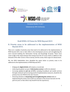 Draft WSIS+10 Vision for WSIS Beyond 2015