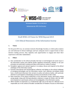 Draft WSIS+10 Vision for WSIS Beyond 2015