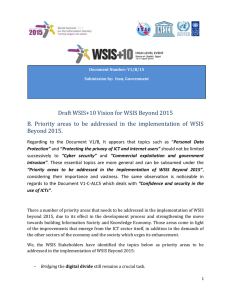 Draft WSIS+10 Vision for WSIS Beyond 2015