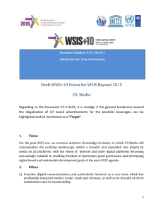 Draft WSIS+10 Vision for WSIS Beyond 2015 С9. Media